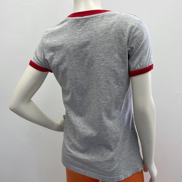 Heather Gray T-shirt with Pizza Embroidery - Picture 2 of 12